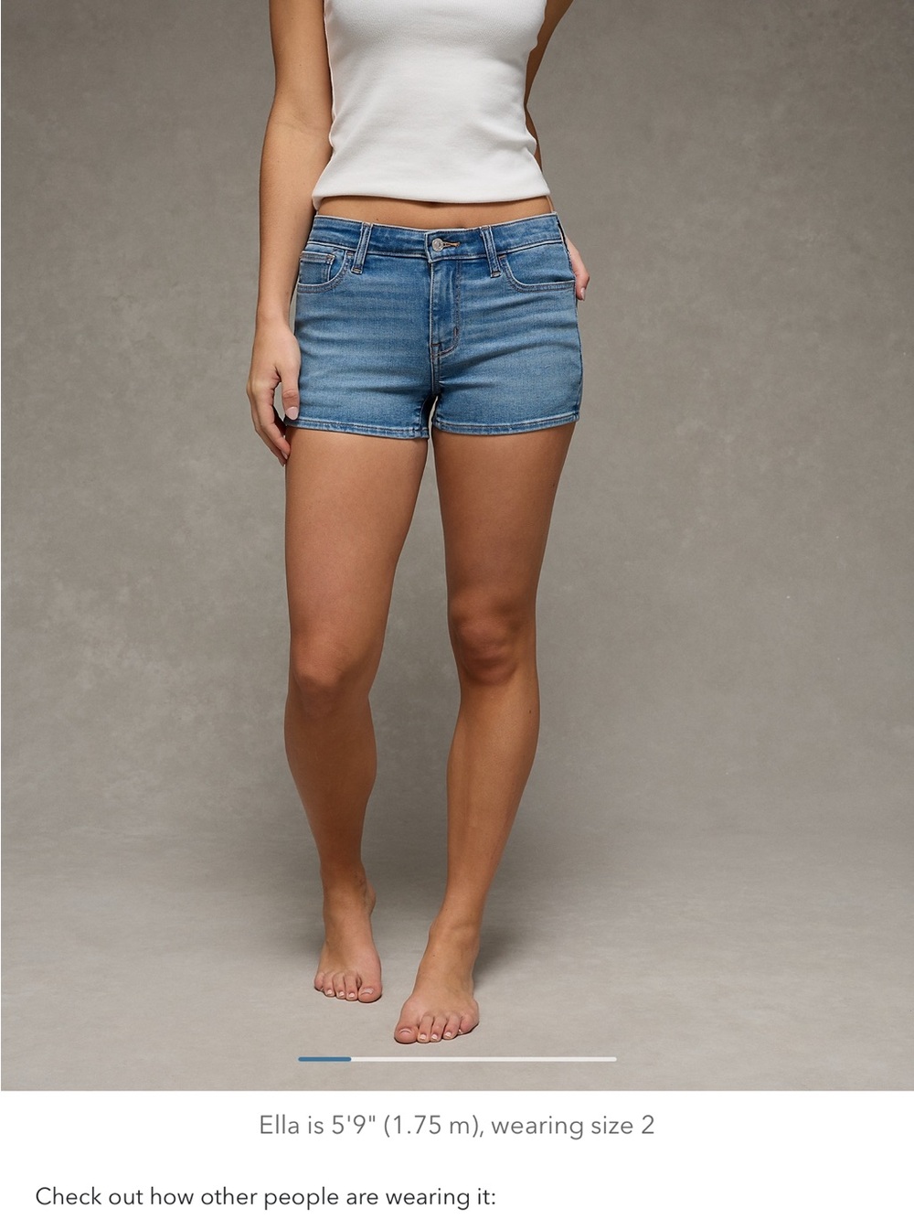 American Eagle Outfitters Light Blue Denim Jean Shorts